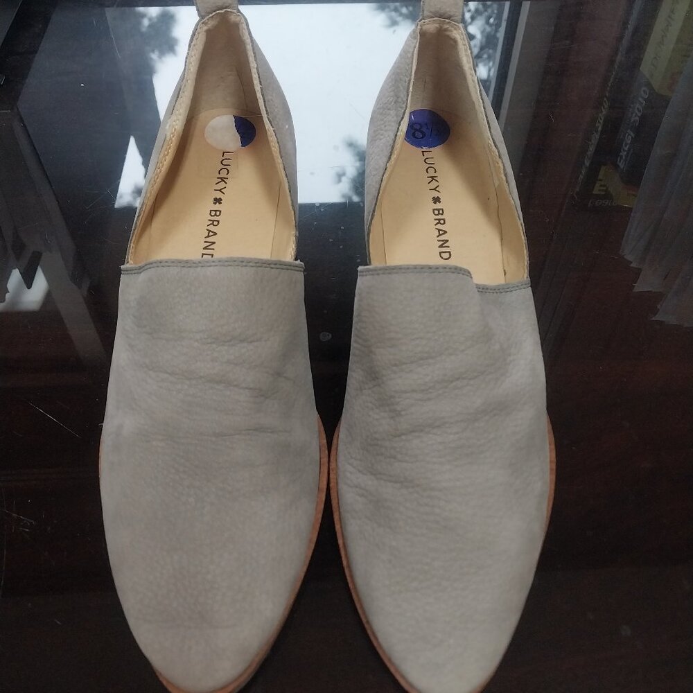 Lucky Brand D'Orsay Booties Morriah light gray Size 8.5